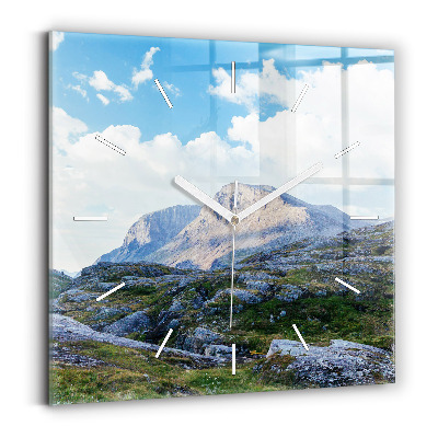 Square wall clock Rocky Landscape