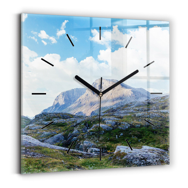 Square wall clock Rocky Landscape