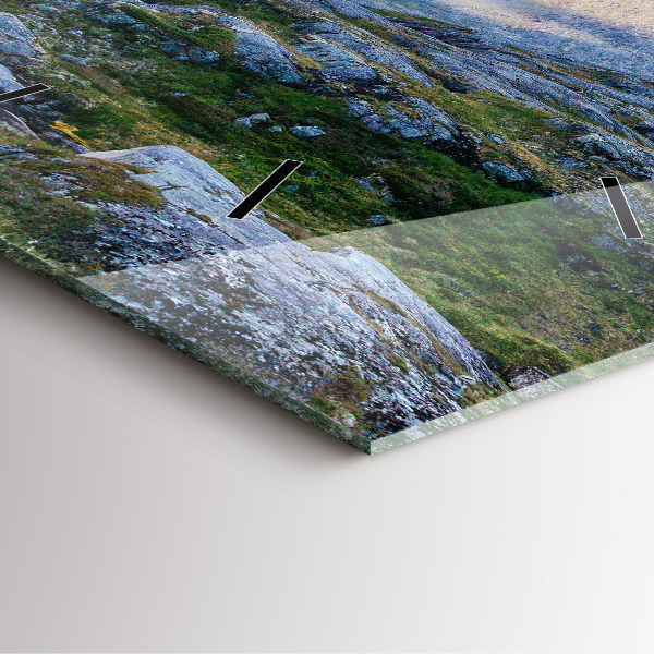 Square wall clock Rocky Landscape