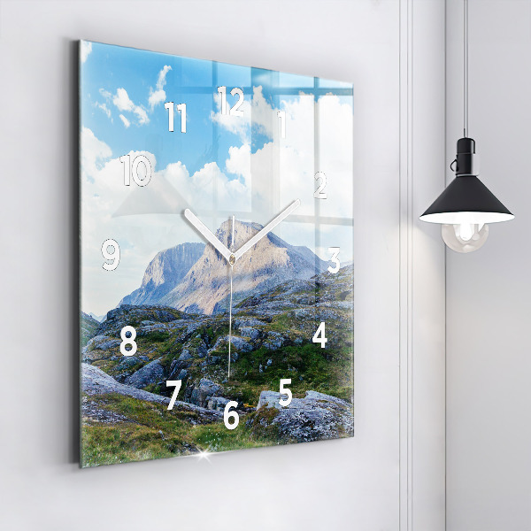 Square wall clock Rocky Landscape