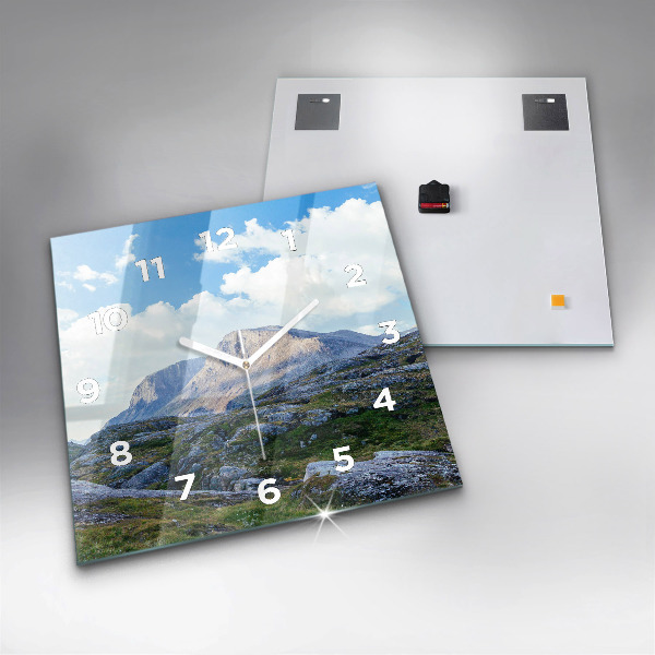 Square wall clock Rocky Landscape