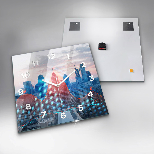 Square wall clock Skyscrapers in Philadelphia