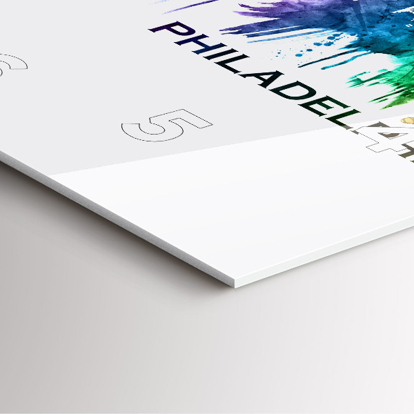 Square wall clock Colorful Philadelphia