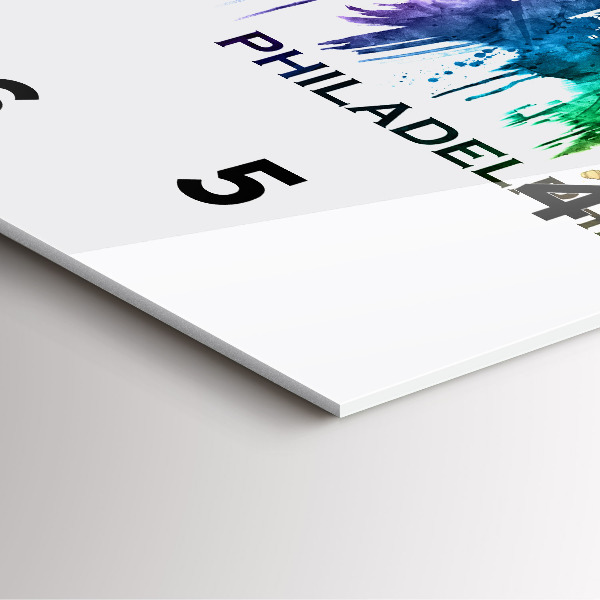 Square wall clock Colorful Philadelphia