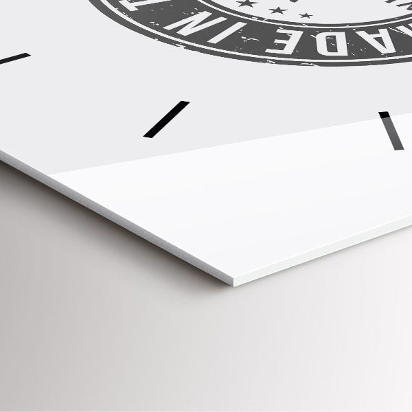 Square wall clock Texas stamp