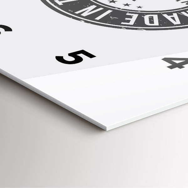 Square wall clock Texas stamp