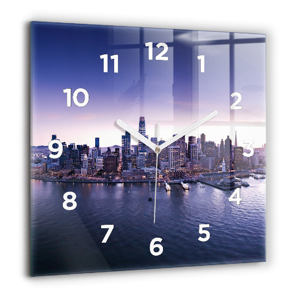 Square wall clock View of San Francisco