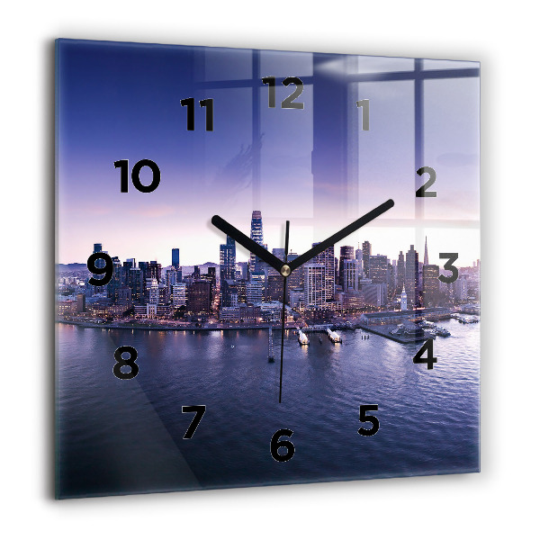 Square wall clock View of San Francisco