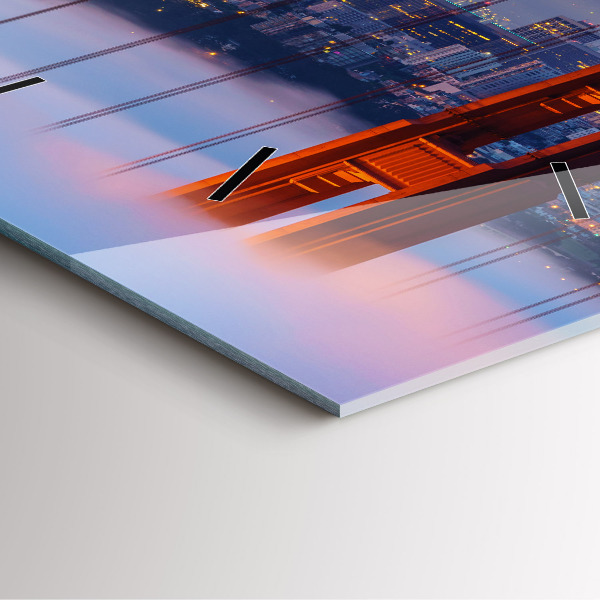 Square wall clock San Francisco Bridge