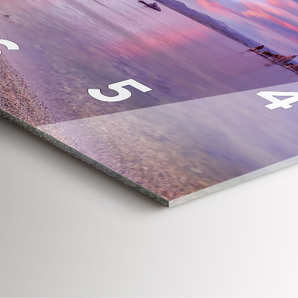 Square wall clock California Sunrise