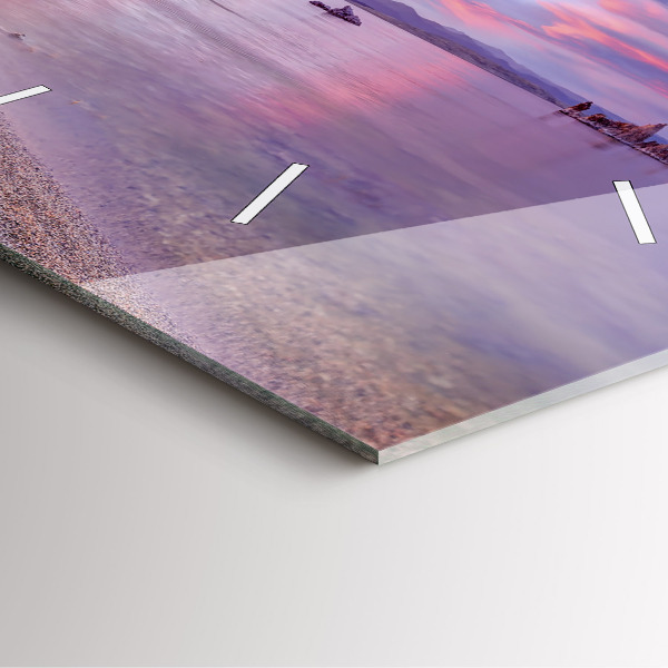 Square wall clock California Sunrise