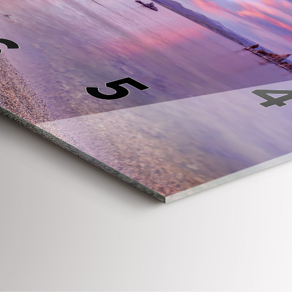 Square wall clock California Sunrise