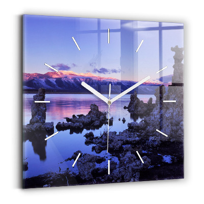 Square wall clock Lake California