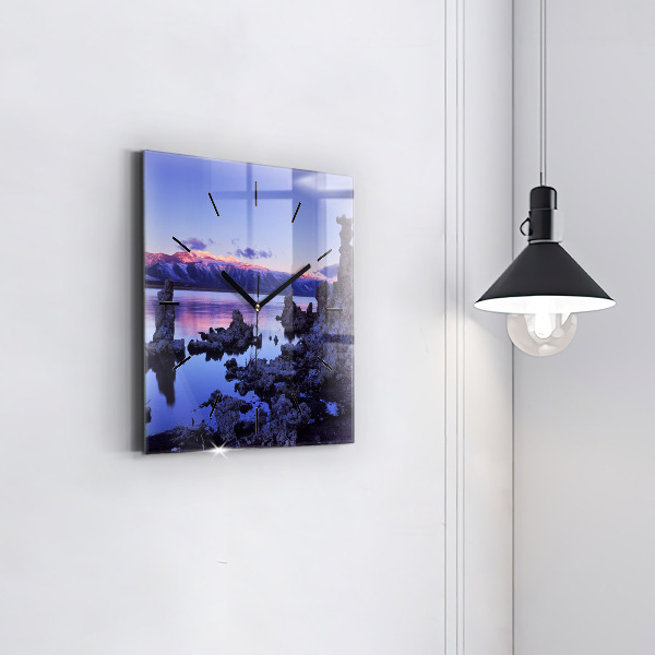 Square wall clock Lake California