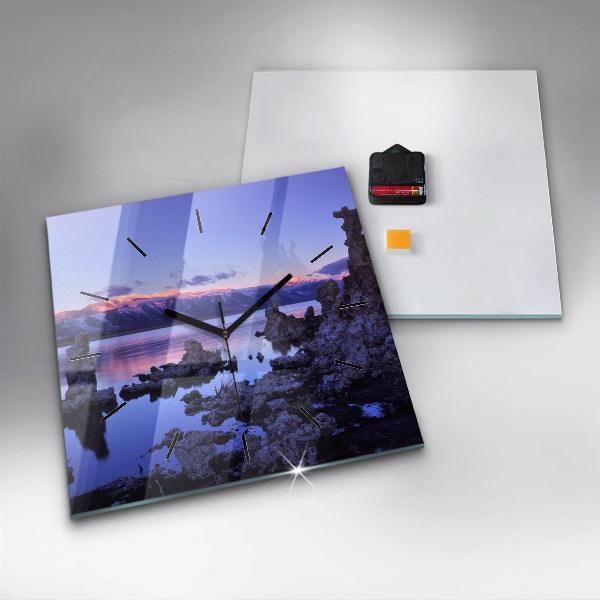 Square wall clock Lake California