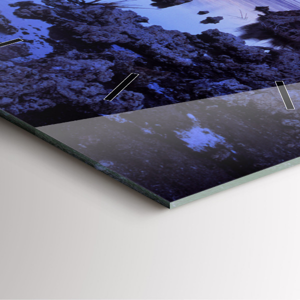 Square wall clock Lake California