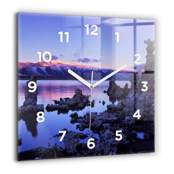 Square wall clock Lake California