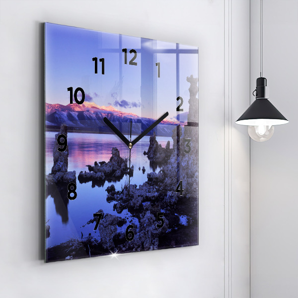 Square wall clock Lake California