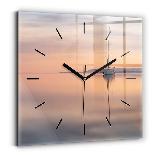 Square wall clock Lake Balaton USA