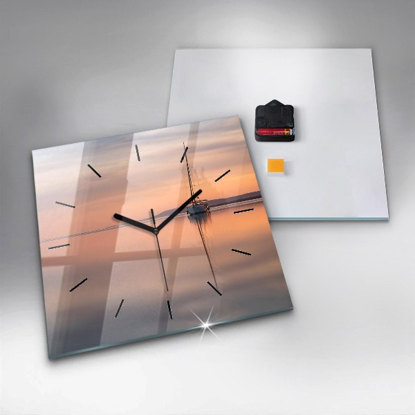 Square wall clock Lake Balaton USA