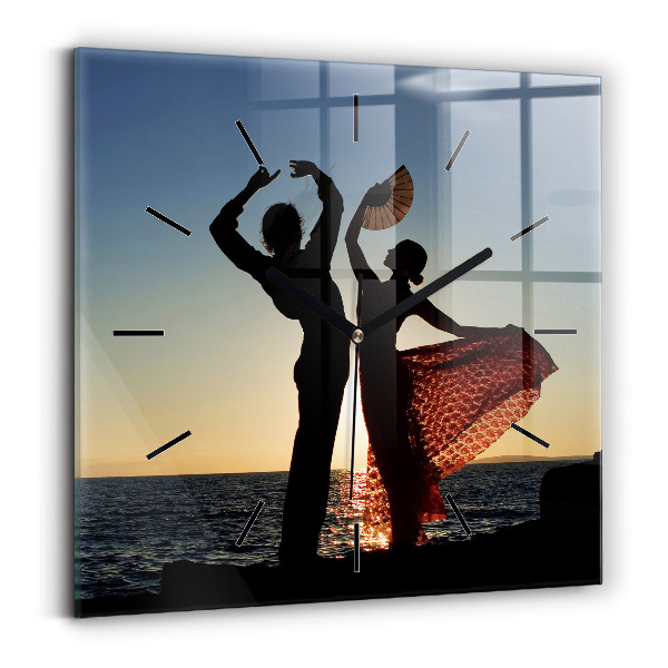 Square wall clock Spanish Dance at Sea