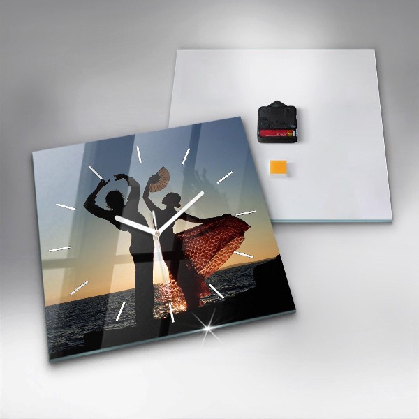 Square wall clock Spanish Dance at Sea