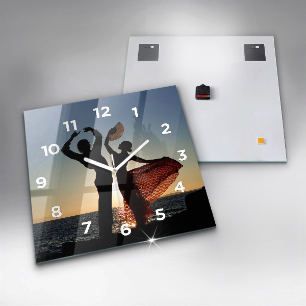 Square wall clock Spanish Dance at Sea