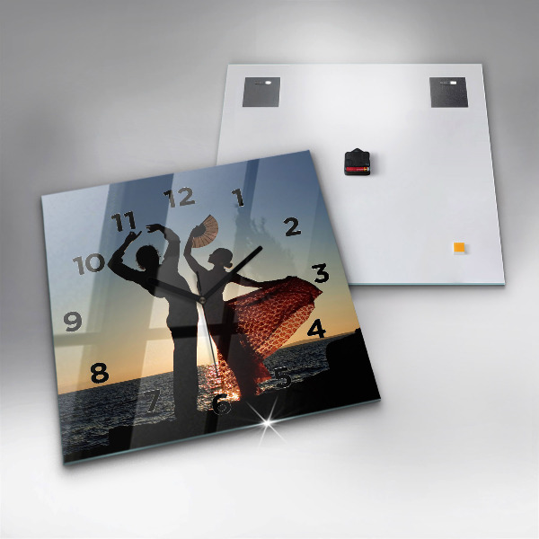 Square wall clock Spanish Dance at Sea