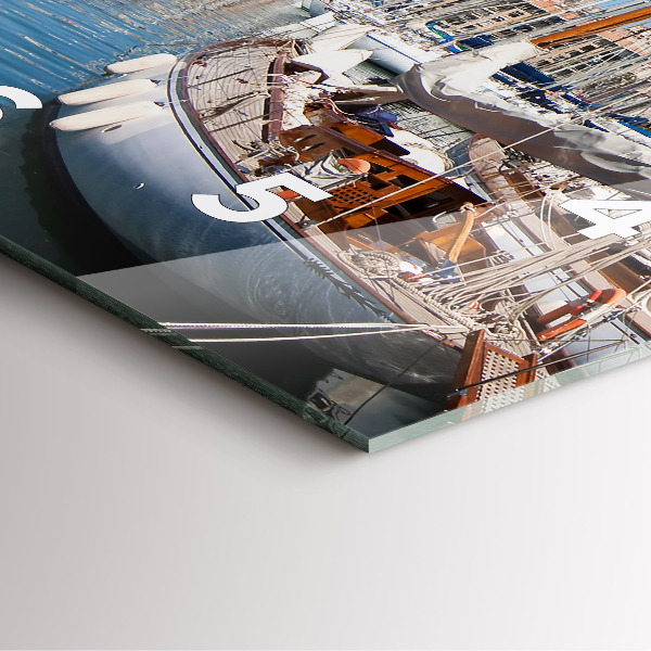 Square wall clock Marina in Marseille France