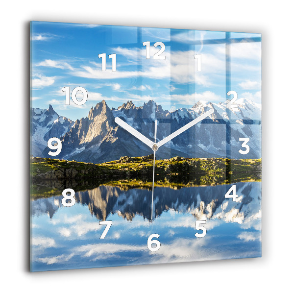 Square wall clock Chamonix Valley, French Alps