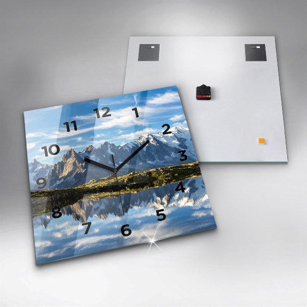 Square wall clock Chamonix Valley, French Alps