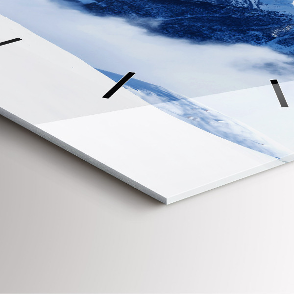 Square wall clock Mountain panorama