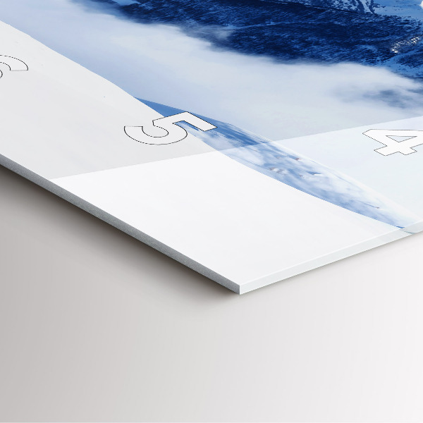 Square wall clock Mountain panorama