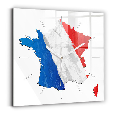 Square wall clock Flag of France