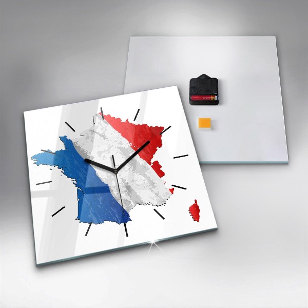 Square wall clock Flag of France