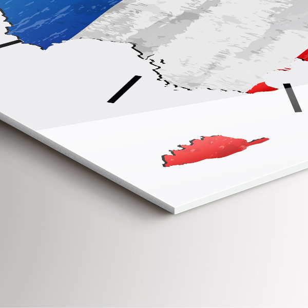 Square wall clock Flag of France