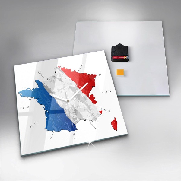 Square wall clock Flag of France
