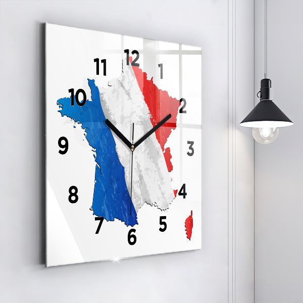 Square wall clock Flag of France