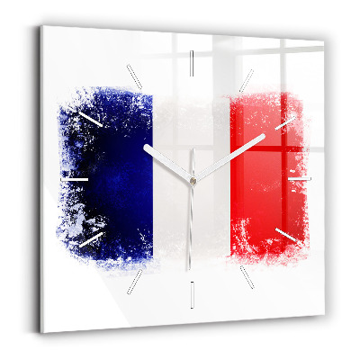 Square wall clock Flag of France