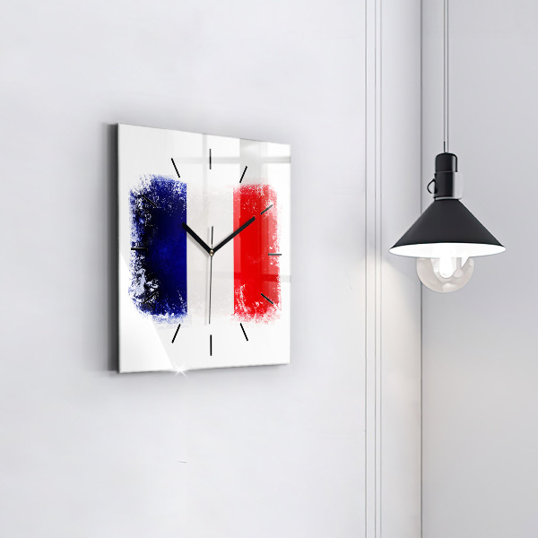 Square wall clock Flag of France