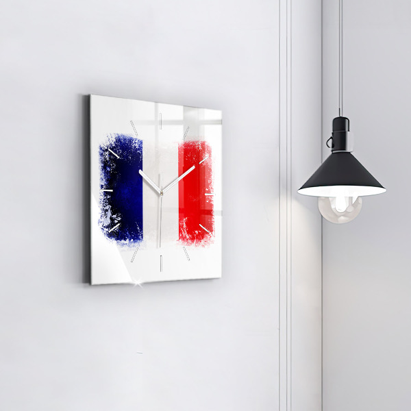 Square wall clock Flag of France