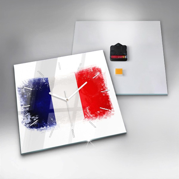 Square wall clock Flag of France