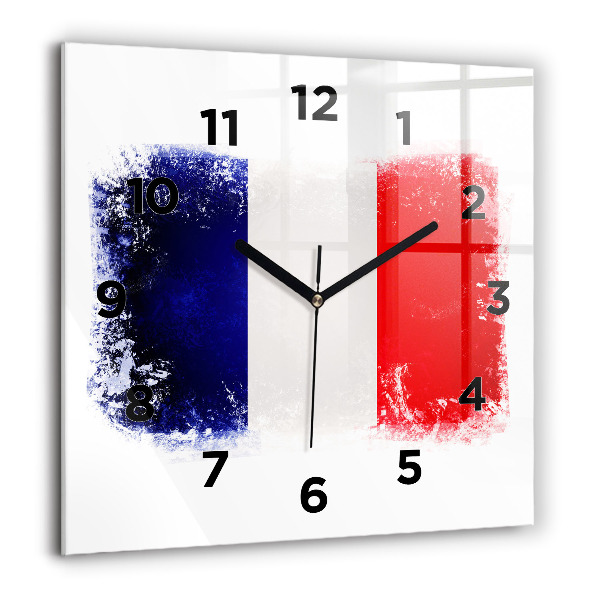 Square wall clock Flag of France