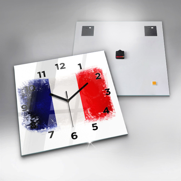Square wall clock Flag of France