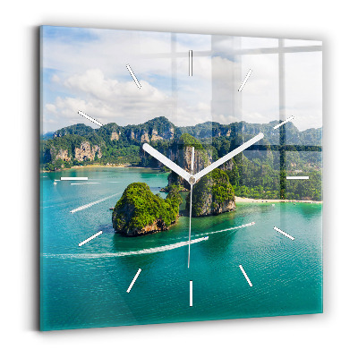 Square wall clock Island in Thailand