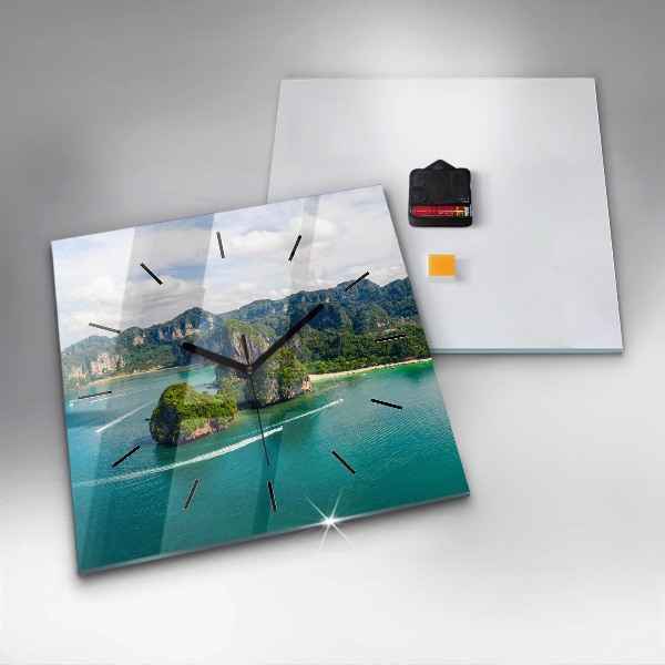 Square wall clock Island in Thailand