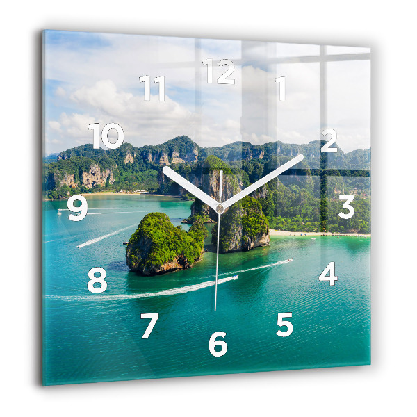Square wall clock Island in Thailand