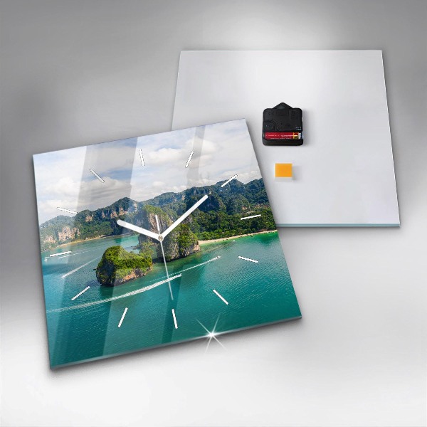Square wall clock Island in Thailand