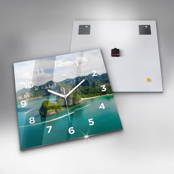 Square wall clock Island in Thailand