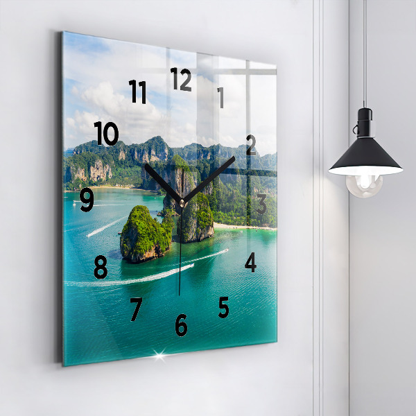 Square wall clock Island in Thailand